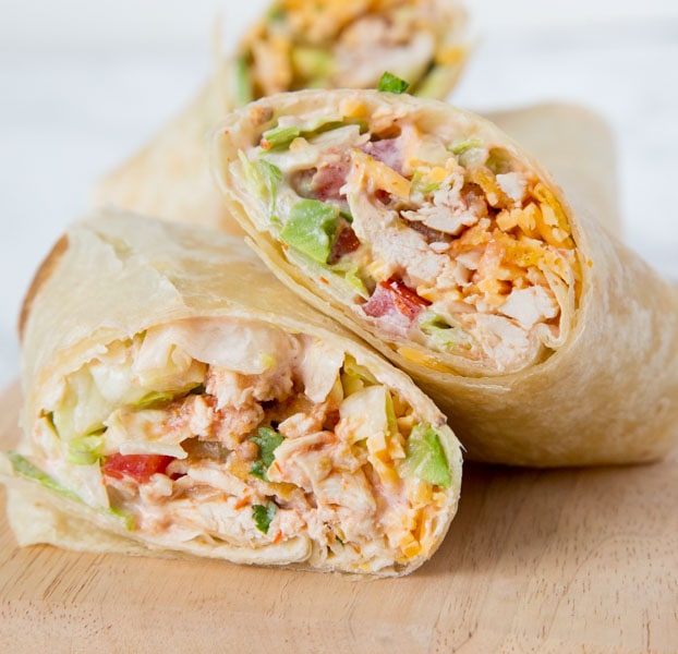 Crunchy Southwester Chicken Wrap Square